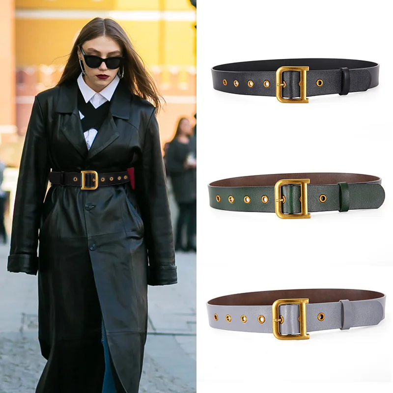 Luxury Designer Genuine Leather Belts For Women High Quality Fashion D Buckle Belt For Dress Ceinture Corset Femme 2020 Cintos 
Luxury Designer Genuine Leather Belts For Women High Quality Fashion D Buckle Belt For Dress Ceinture Corset Femme 2020 Cintos