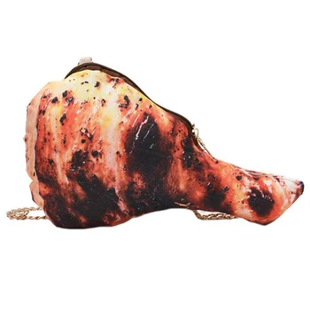 QZUnique Women's Novel Realistic Chicken Legs Handbag Simulated Food Crossbody Purse Chain Shoulder Bag Chicken Leg
QZUnique Women's Novel Realistic Chicken Legs Handbag Simulated Food Crossbody Purse Chain Shoulder Bag Chicken Leg