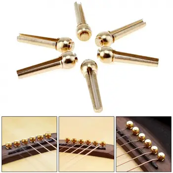Hot 6pcs/set Pure Copper Brass Guitar Bridge Pin Strings Nail Pegs for Folk Acoustic Guitar Keep Full Timbre Stable 
Hot 6pcs/set Pure Copper Brass Guitar Bridge Pin Strings Nail Pegs for Folk Acoustic Guitar Keep Full Timbre Stable