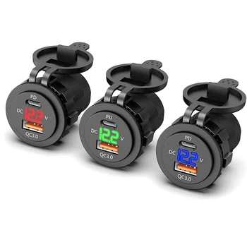 5V Red Blue Green Dual USB Charger Socket Adapter with LED Voltmeter waterproof dustproof cover for 12/24V Car Motorcycle boat
5V Red Blue Green Dual USB Charger Socket Adapter with LED Voltmeter waterproof dustproof cover for 12/24V Car Motorcycle boat