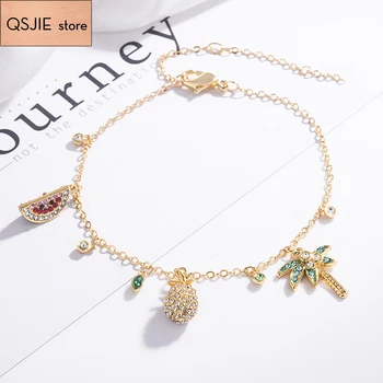 QSJIE High Quality SWA New Limited Edition Tropical Palm Tree Colorful Fruit Pineapple Bracelet
QSJIE High Quality SWA New Limited Edition Tropical Palm Tree Colorful Fruit Pineapple Bracelet