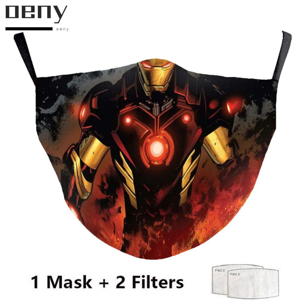 Adult Cosplay Iron Man Masks Super Hero Print Fabric Fun Facemask Reusable Washable Superhero Mouth Cover Mask Activated Carbon
Adult Cosplay Iron Man Masks Super Hero Print Fabric Fun Facemask Reusable Washable Superhero Mouth Cover Mask Activated Carbon