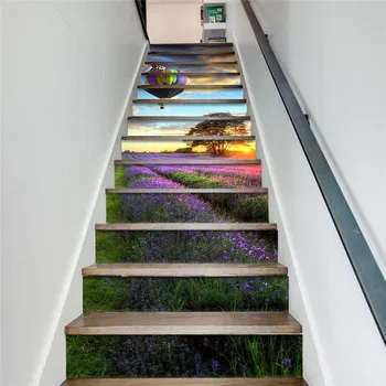 Lavender Flowers Stair Sticker Hot Air Balloon Natural Scenery Waterproof Self-adhesive Stickers Escalera Staircase Decal Decor
Lavender Flowers Stair Sticker Hot Air Balloon Natural Scenery Waterproof Self-adhesive Stickers Escalera Staircase Decal Decor