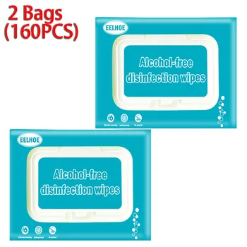 160PCS / 2 Bags Disposable Hand Cleaning Alcohol-Free Wet Wipes Pads Houshold Skin Cleaning Care Jewelry Mobile Phone Clean Wipe
160PCS / 2 Bags Disposable Hand Cleaning Alcohol-Free Wet Wipes Pads Houshold Skin Cleaning Care Jewelry Mobile Phone Clean Wipe