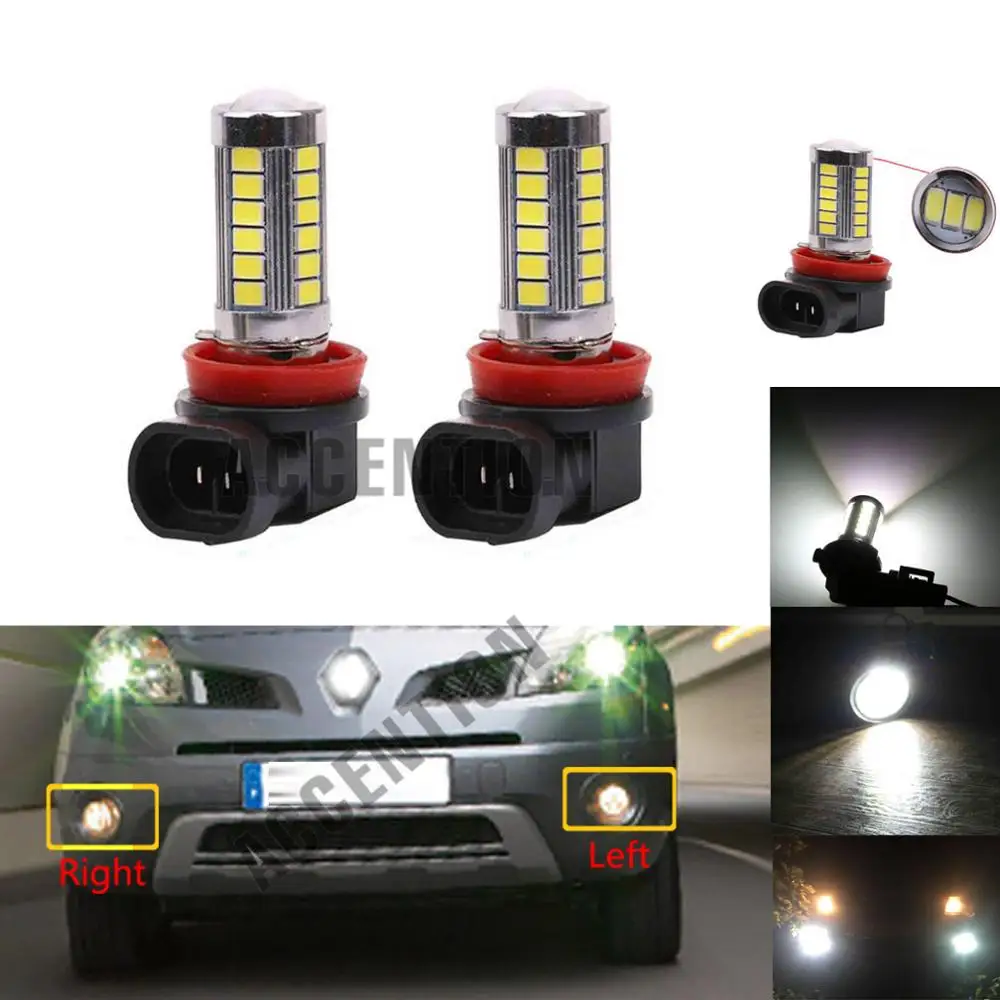 2 шт. светодиодный светильник противотуманные лампы для Renault Duster Megane 2/3 Fluence Koleos