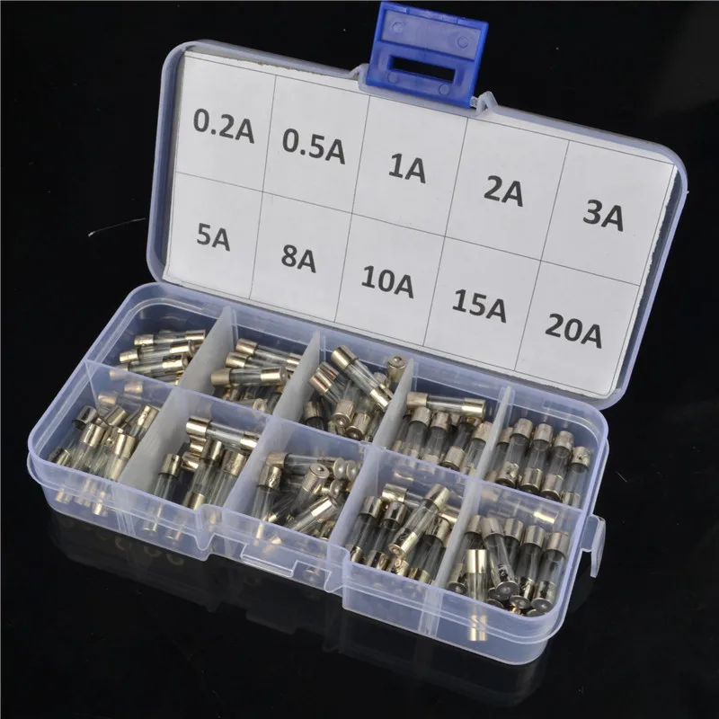 1005 x 20 mm glass fuses in 10 boxes of each type 0.2 a ~ 15A fuse tubes
1005 x 20 mm glass fuses in 10 boxes of each type 0.2 a ~ 15A fuse tubes
