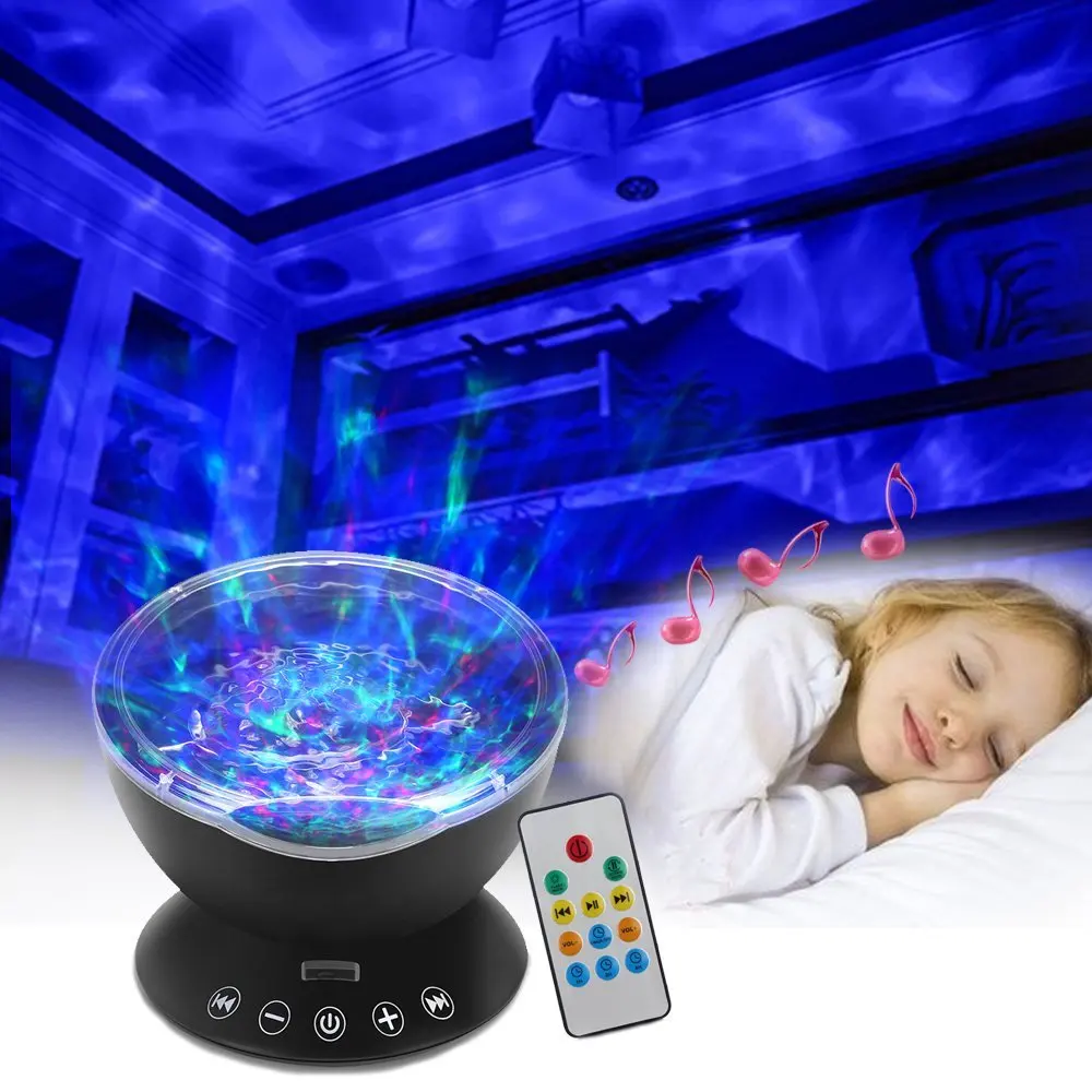 Decorative Night Light Kids LED Projection Night Light Remote Control Ocean Wave Projector With Music Player For Gifts Idea
Decorative Night Light Kids LED Projection Night Light Remote Control Ocean Wave Projector With Music Player For Gifts Idea