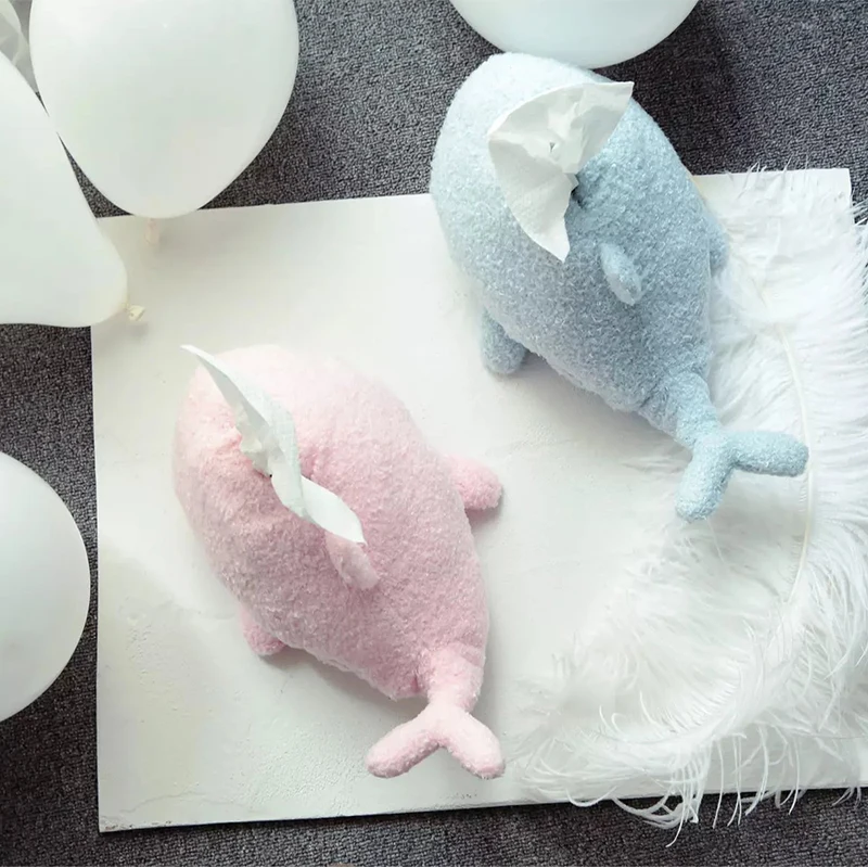 Soft Whale Tissue Case Napkin Holder Dispenser Home Car Box Container Towel Roll Paper Cover Organizer Pouch Table Decor | Игрушки и