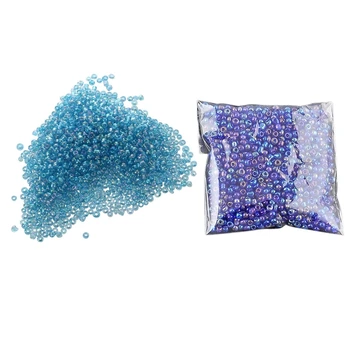 2400Pcs 2mm Round Czech Glass Seed Spacer Loose Beads Jewelry DIY Making - 1200pcs Royal blue & 1200pcs blue
2400Pcs 2mm Round Czech Glass Seed Spacer Loose Beads Jewelry DIY Making - 1200pcs Royal blue & 1200pcs blue