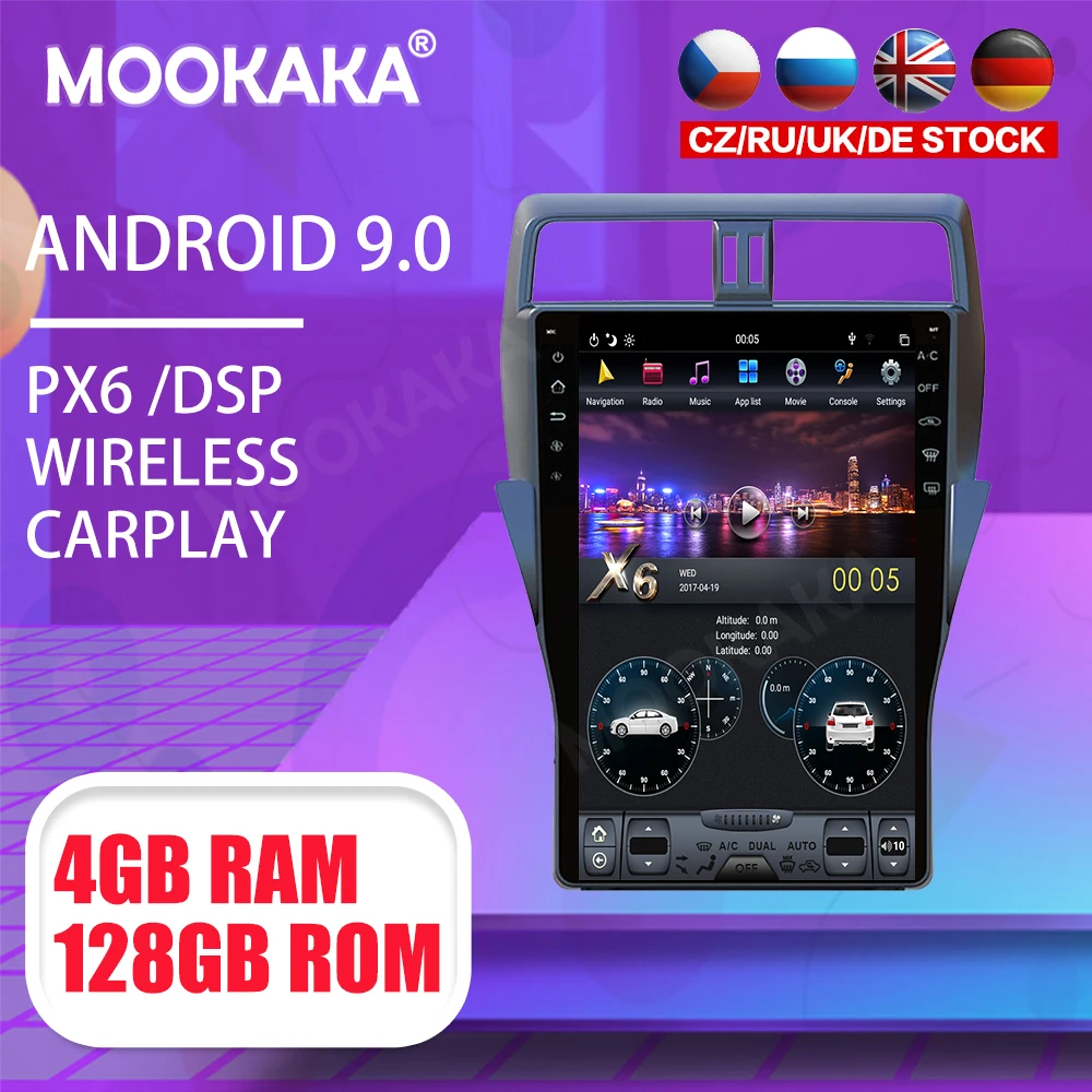 Tesla 16" Android 9 PX6 4G 128GB Car Player For Toyota Land Cruiser Prado 150 Car GPS Navi CarPlay Head Unit DSP Stereo
Tesla 16" Android 9 PX6 4G 128GB Car Player For Toyota Land Cruiser Prado 150 Car GPS Navi CarPlay Head Unit DSP Stereo