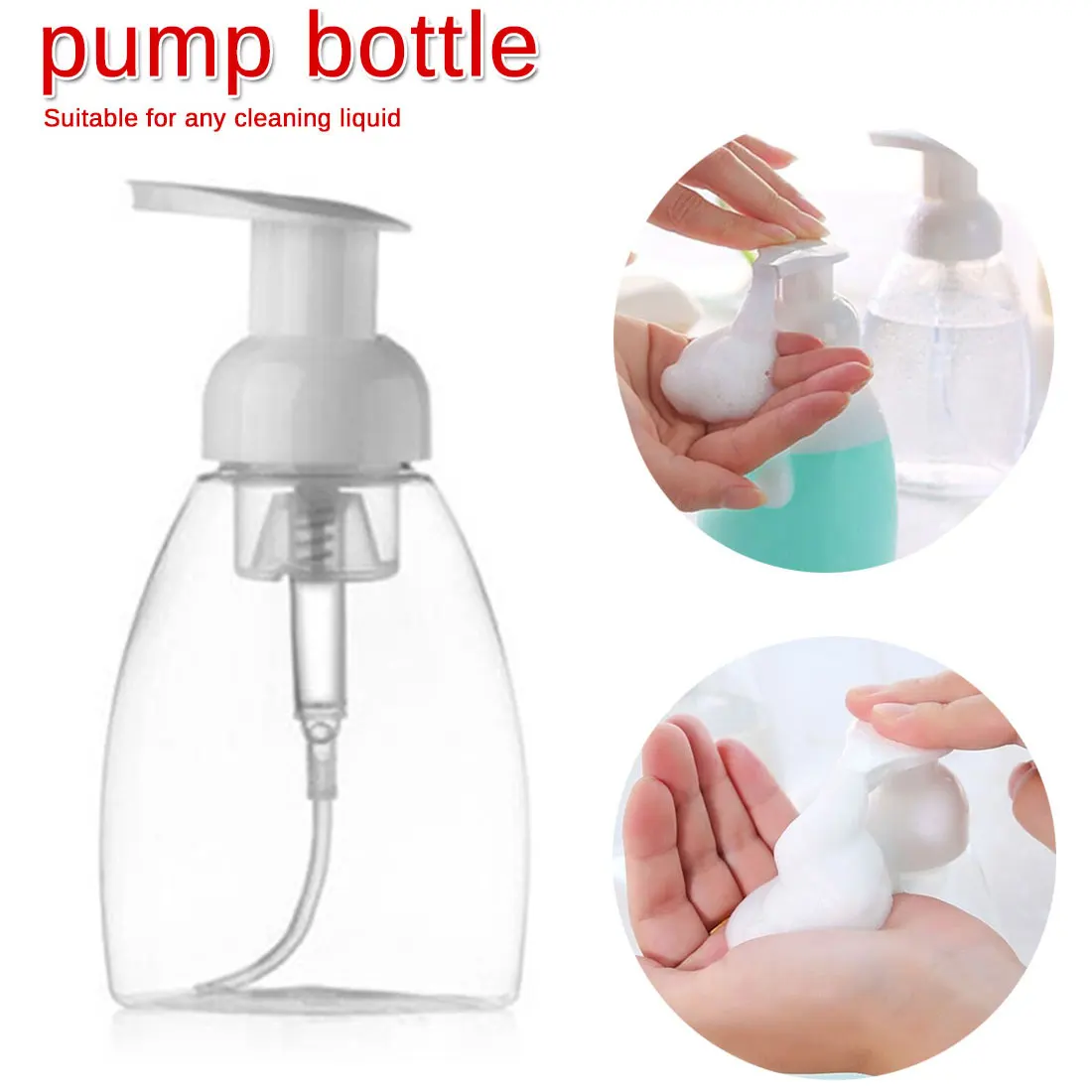 300ml Clear Foaming Bottle Liquid Soap Whipped Mousse Points Bottling Shampoo Lotion Shower Gel Foam Pump Bottles
300ml Clear Foaming Bottle Liquid Soap Whipped Mousse Points Bottling Shampoo Lotion Shower Gel Foam Pump Bottles