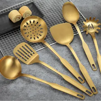6pcs Serving Spoon Non-stick Portable Cooking Tools Easy Clean Kitchenware Set Stainless Steel Home Restaurant Hanging Hole
6pcs Serving Spoon Non-stick Portable Cooking Tools Easy Clean Kitchenware Set Stainless Steel Home Restaurant Hanging Hole