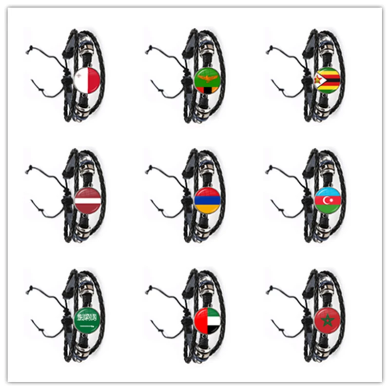Malta Zambia Zimbabwe Latvia Armenia Azerbaijan Saudi Arabia UAE Morocco National Flag Glass Dome Leather Bracelet For Women Men
Malta Zambia Zimbabwe Latvia Armenia Azerbaijan Saudi Arabia UAE Morocco National Flag Glass Dome Leather Bracelet For Women Men