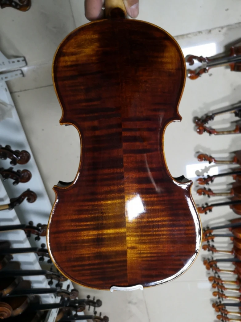 middle-level handmade violin 4/4 3/4 solid wood Tiger pattern Brown violin children adult musical instrument factory wholesale
middle-level handmade violin 4/4 3/4 solid wood Tiger pattern Brown violin children adult musical instrument factory wholesale