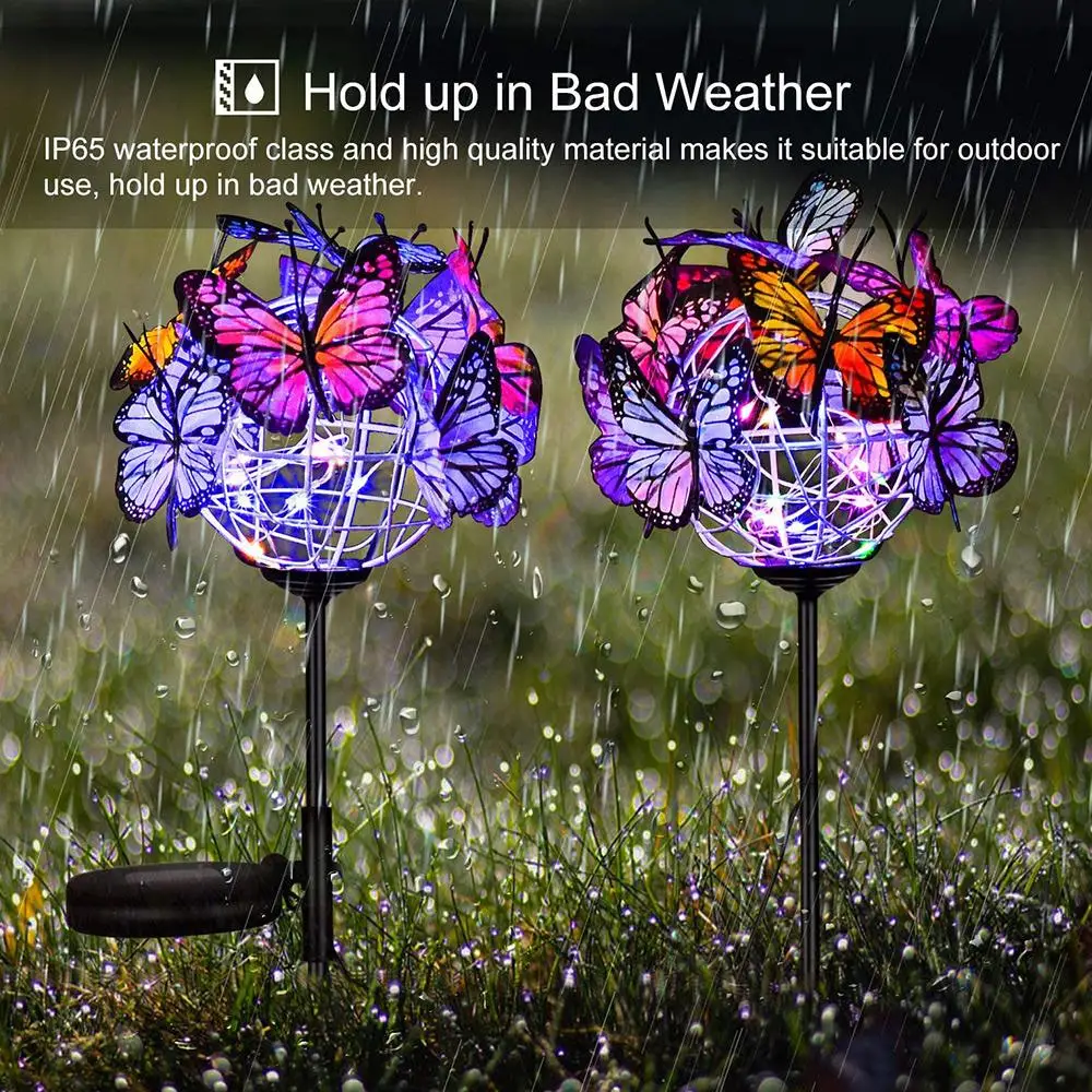 Solar Powered Eco-Friendly Solar Stake Light Patio Waterproof Durable Backyard Pathway Decoration Auto Yard Lamp Butterfly RGB
Solar Powered Eco-Friendly Solar Stake Light Patio Waterproof Durable Backyard Pathway Decoration Auto Yard Lamp Butterfly RGB