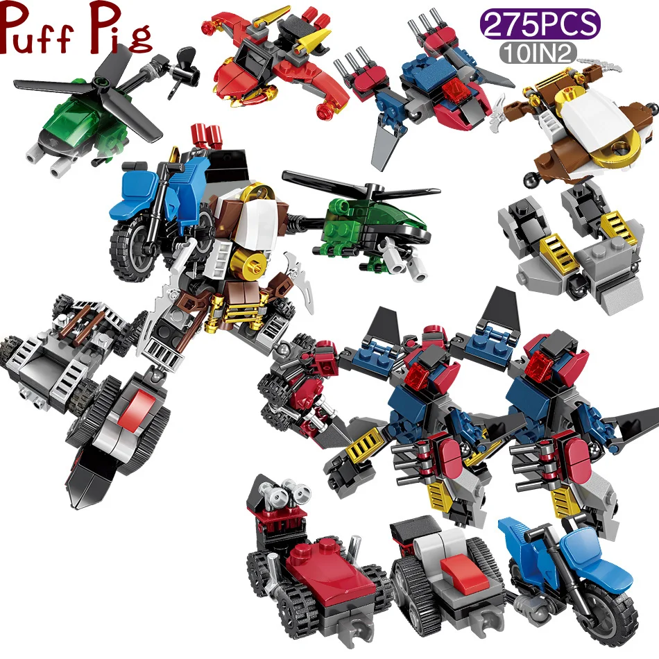 275pcs 10in2 Robot Building Blocks Compatible Legoingly City Creator Helicopter Motorcycle Ship Bricks Set Toys For Children Boy
275pcs 10in2 Robot Building Blocks Compatible Legoingly City Creator Helicopter Motorcycle Ship Bricks Set Toys For Children Boy