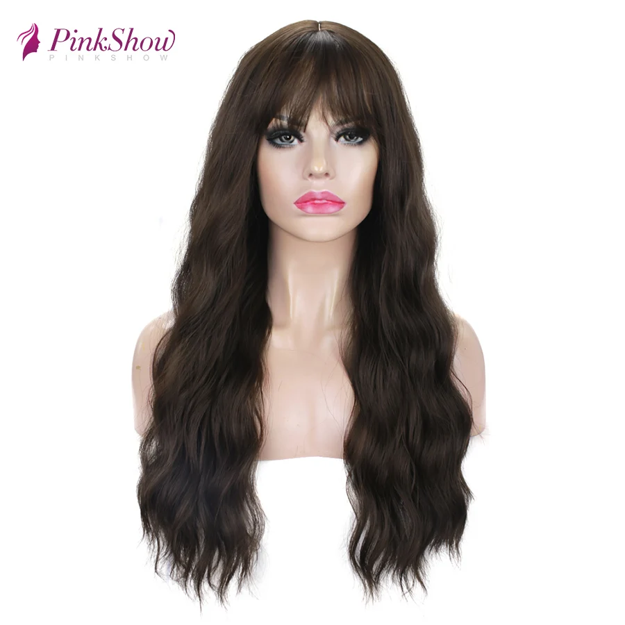 Pinkshow Synthetic Wig Brown Wigs With Bangs Deep Wave Wigs For Women Natural Hairline Heat Resistant Fiber 22 inch Cosplay Wig
Pinkshow Synthetic Wig Brown Wigs With Bangs Deep Wave Wigs For Women Natural Hairline Heat Resistant Fiber 22 inch Cosplay Wig