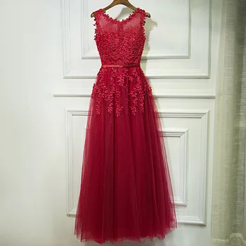 Evening Dress For Wedding Party Dress O-neck A-line Lace Embroidery Vintage Prom Formal Evening Dress Back Zipper Robe De Soiree
Evening Dress For Wedding Party Dress O-neck A-line Lace Embroidery Vintage Prom Formal Evening Dress Back Zipper Robe De Soiree