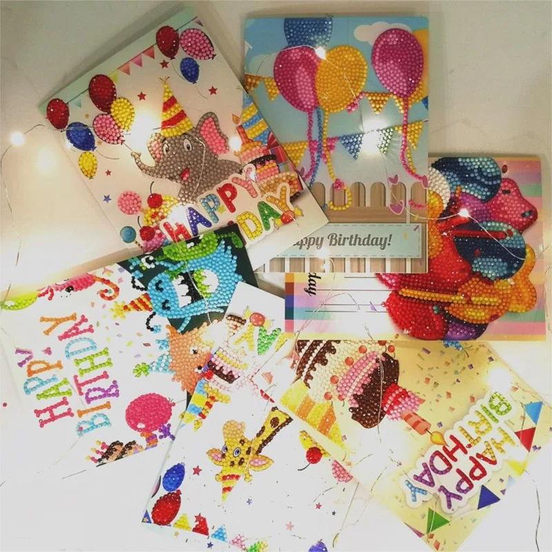 5d diy diamond painting birthday card full 7d greeting card diy