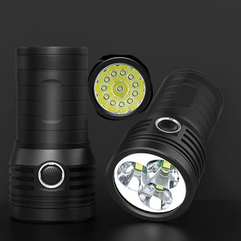 10400mAh Powerful 18*T6 LED Flashlight 3 Modes USB Rechargeable Torch Portable Lamp for Power Bank use 18650 Built-in battery 
10400mAh Powerful 18*T6 LED Flashlight 3 Modes USB Rechargeable Torch Portable Lamp for Power Bank use 18650 Built-in battery