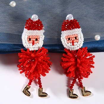NEW Christmas soft gifts for festive and Festivals parties Popular red cartoon character Santa's handmade rice Bead Earrings
NEW Christmas soft gifts for festive and Festivals parties Popular red cartoon character Santa's handmade rice Bead Earrings