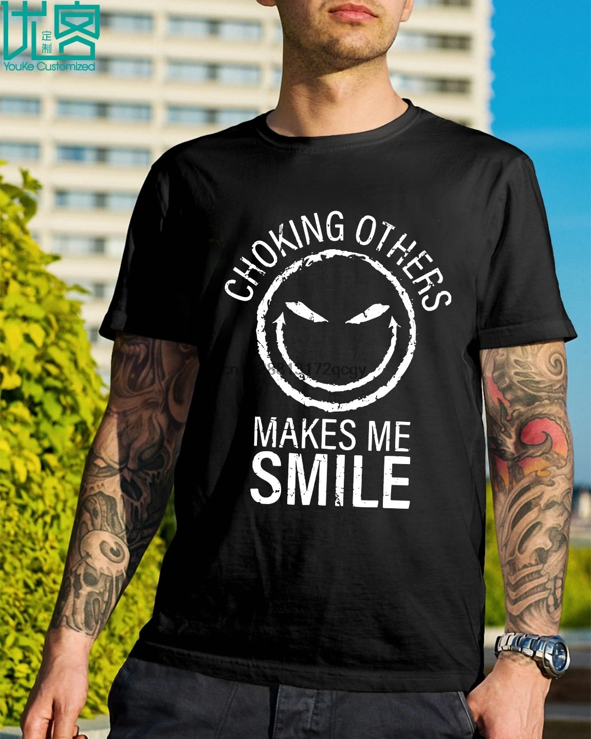 Brand Choking Others Makes Me Smile T-Shirt 2020 Summer Men Short Sleeve T-Shirt
Brand Choking Others Makes Me Smile T-Shirt 2020 Summer Men Short Sleeve T-Shirt
