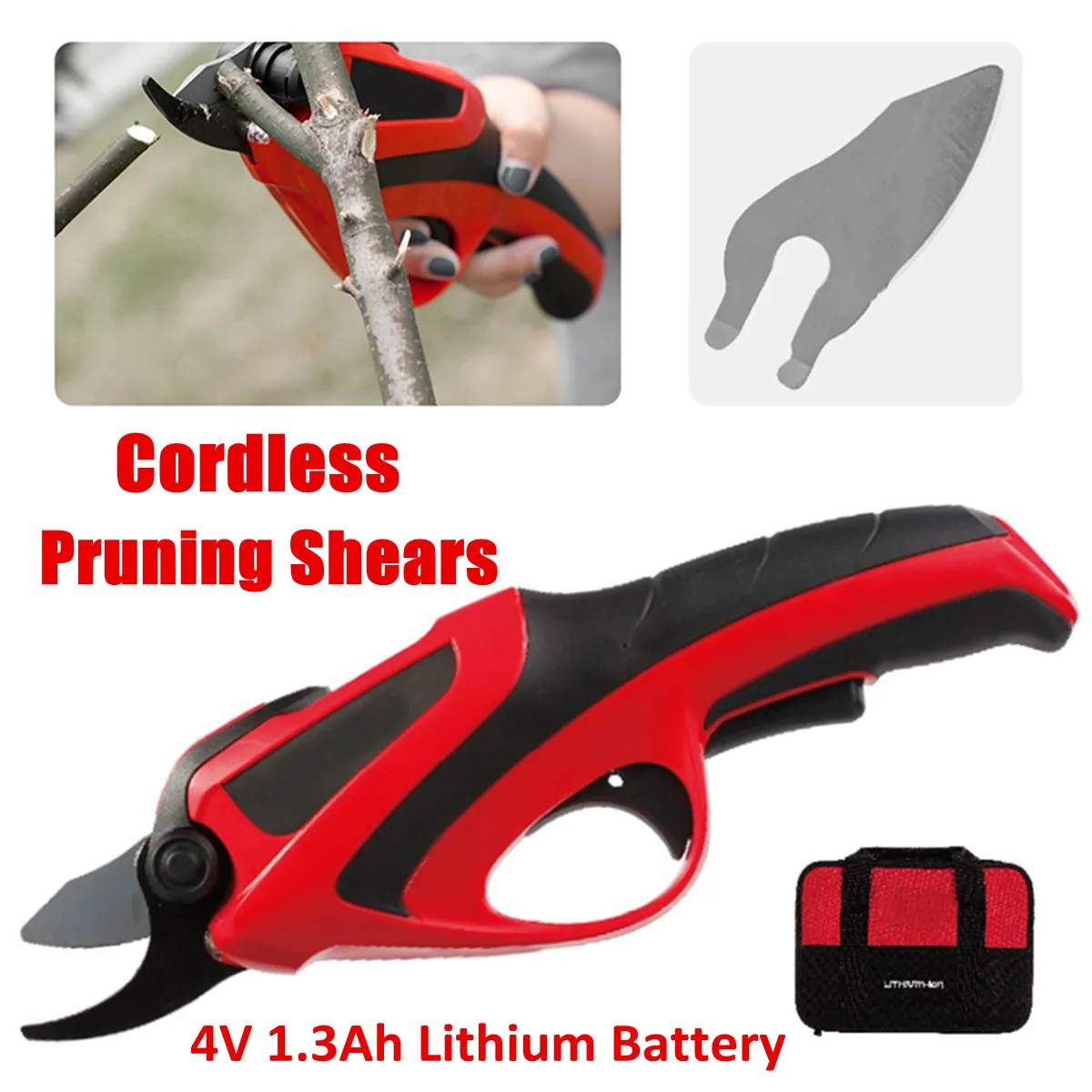 Rechargeable Electric Pruning Shears 4V Non-slip Cordless Secateur Branch Cutter Electric Fruit Pruning Tool With Bag 220-240V
Rechargeable Electric Pruning Shears 4V Non-slip Cordless Secateur Branch Cutter Electric Fruit Pruning Tool With Bag 220-240V