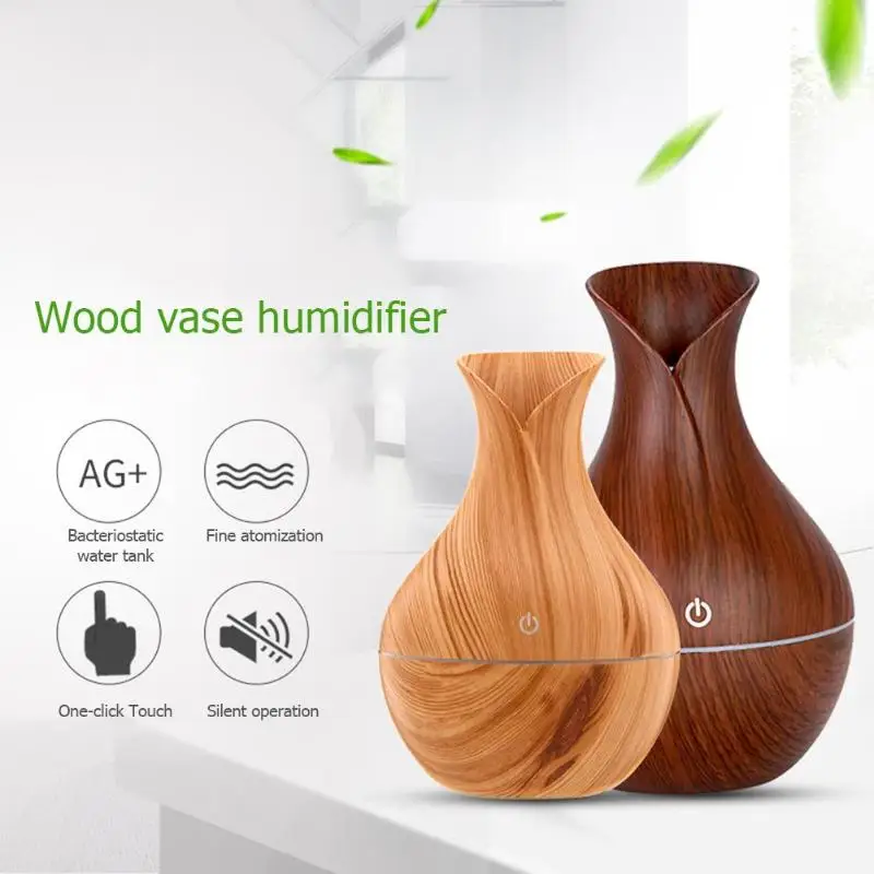 USB Wooden Vase Shaped Air Humidifier ABS Electronic Component and PET Cold Spray Water Supplementary Instrument
USB Wooden Vase Shaped Air Humidifier ABS Electronic Component and PET Cold Spray Water Supplementary Instrument