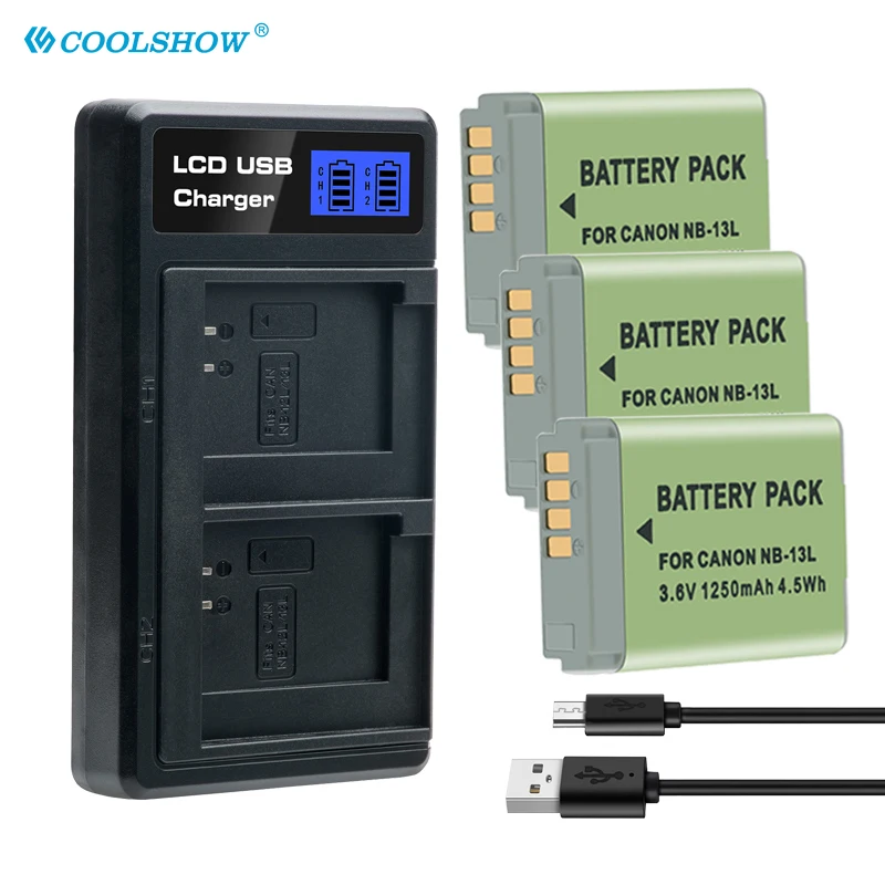 NB 13L NB13L NB-13L 1250mah Battery Charger for Canon PowerShot G5X G7X G9X G7 X Mark II G9 X,SX620 SX720 SX730 HS Batteries
NB 13L NB13L NB-13L 1250mah Battery Charger for Canon PowerShot G5X G7X G9X G7 X Mark II G9 X,SX620 SX720 SX730 HS Batteries