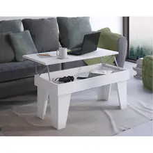 Home Innovation-стол raisable центр, гостиная, модель KL, белый матовый, Размеры 92x50x45/57 см Высота()
