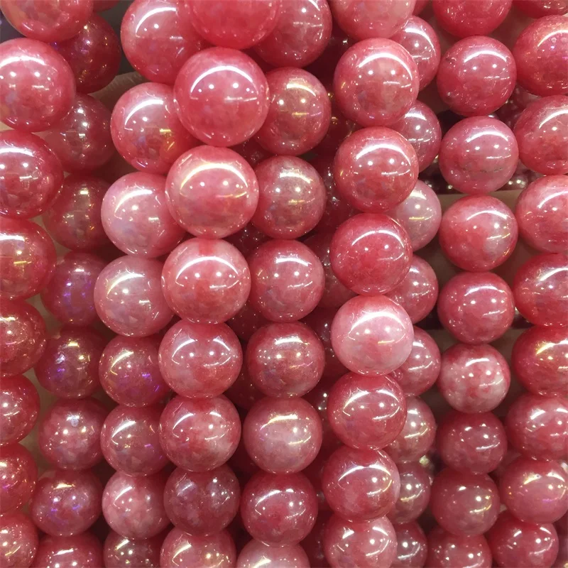 Dark Red Plated Rubies Stone Bead Electroplated 6/8/10/12mm Natural Round Loose Bead For Making Jewelry Diy 15''Strand Wholesale 
Dark Red Plated Rubies Stone Bead Electroplated 6/8/10/12mm Natural Round Loose Bead For Making Jewelry Diy 15''Strand Wholesale