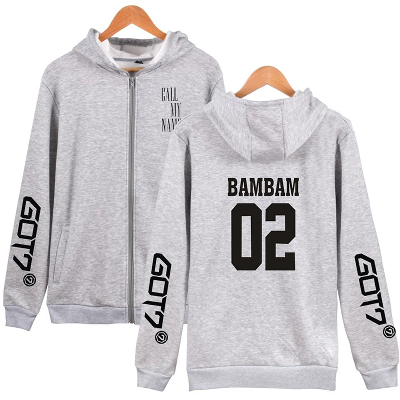 Got7 Kpop BAMBAM Hoodie Street Style Hip Hop Men Women Zipper Hoodies Jacket Long Sleeve Zip Up Hooded Sweatshirt Tracksuit Tops
Got7 Kpop BAMBAM Hoodie Street Style Hip Hop Men Women Zipper Hoodies Jacket Long Sleeve Zip Up Hooded Sweatshirt Tracksuit Tops