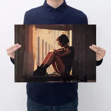 The killer is not too cold. Style L.Little girl sitting on the window Kraft retro movie poster.Bar cafe decor painting
The killer is not too cold. Style L.Little girl sitting on the window Kraft retro movie poster.Bar cafe decor painting