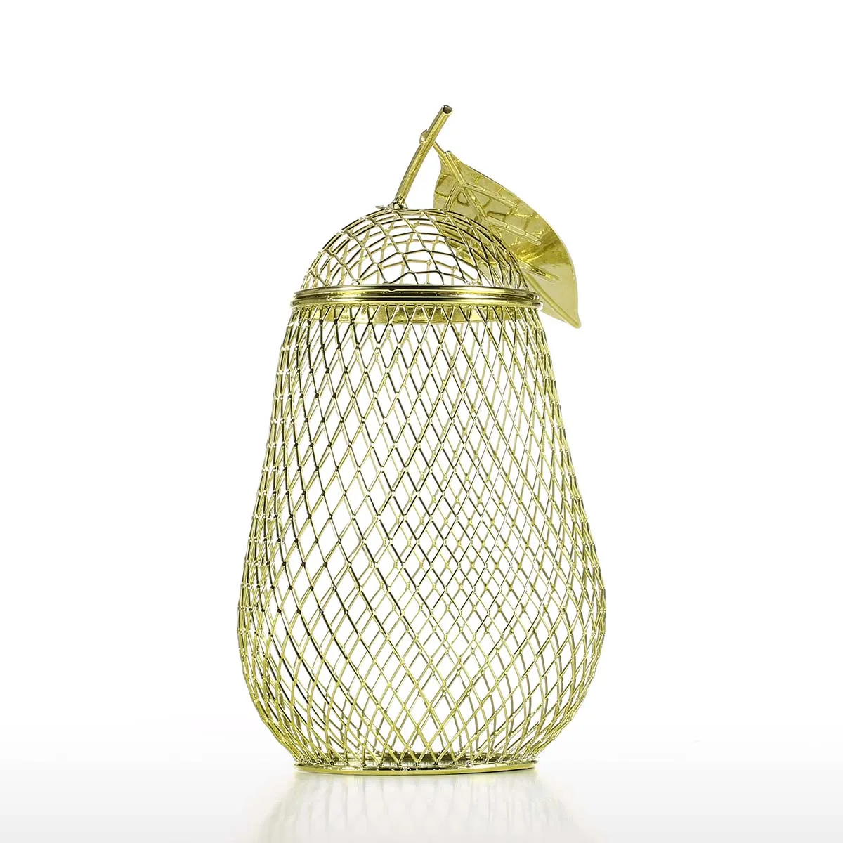 TOOARTS Pear Storage Jar Handmade Metal Cork Container Money Bank Net Design Electroplating Technology Decoration Craft
TOOARTS Pear Storage Jar Handmade Metal Cork Container Money Bank Net Design Electroplating Technology Decoration Craft