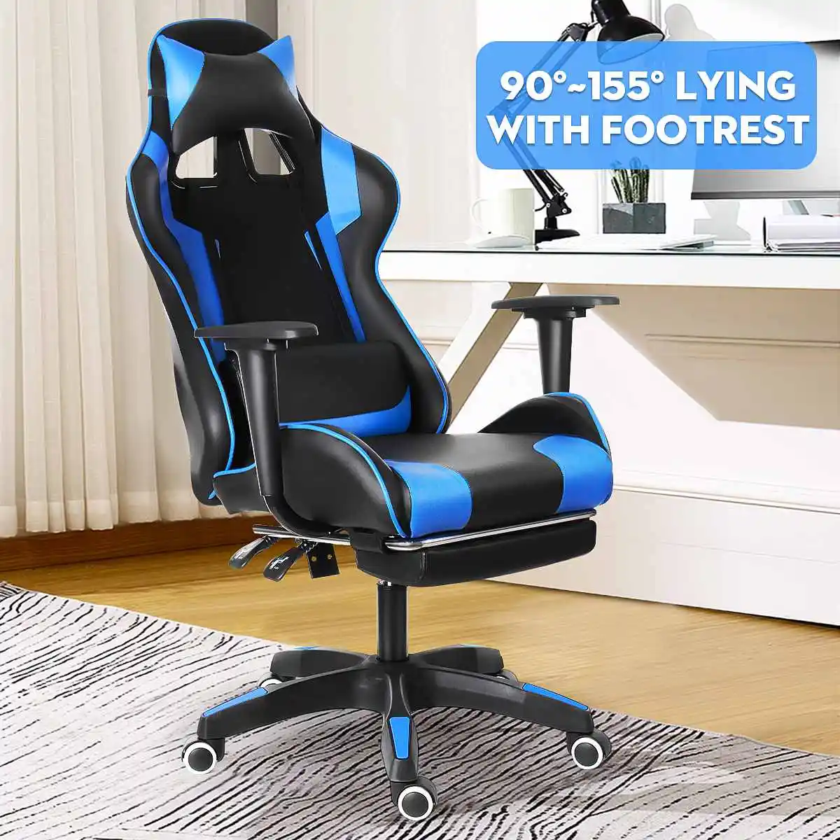 Computer Office Racing Gamer Chair WCG Gamig Chair Office Footrest Chair Gaming Leather Internet Cafe Swivel Lying Armchair
Computer Office Racing Gamer Chair WCG Gamig Chair Office Footrest Chair Gaming Leather Internet Cafe Swivel Lying Armchair