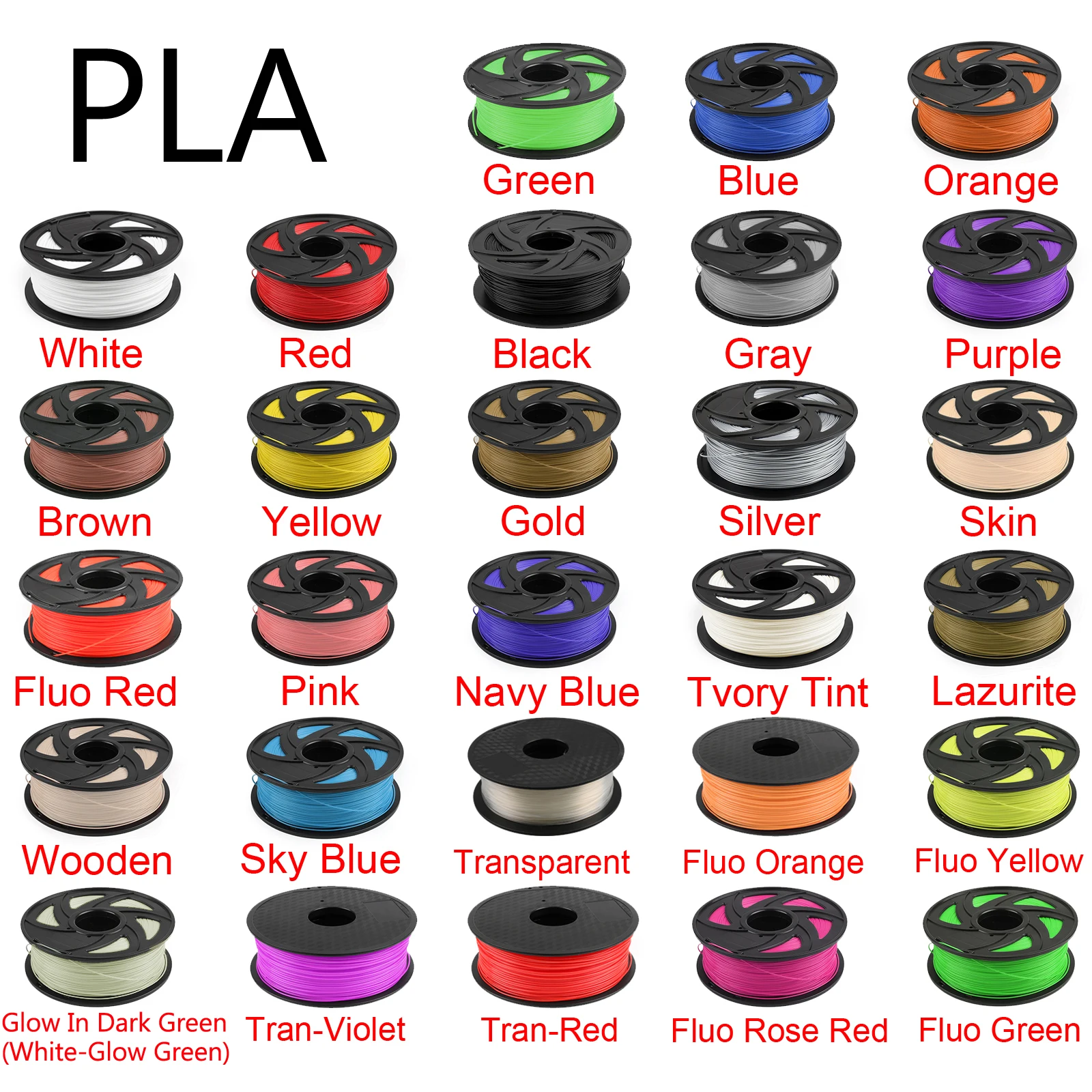 Artudatech 3D Printer PLA Filament 1.75mm 1Kg / 5m For 3D Pen 1.75 Golw in the Dark Priting Threads For Drawing
Artudatech 3D Printer PLA Filament 1.75mm 1Kg / 5m For 3D Pen 1.75 Golw in the Dark Priting Threads For Drawing