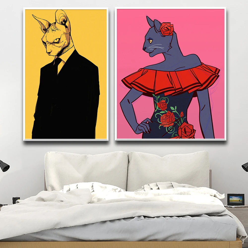 Nordic Mr. Cat And Miss Cat Nordic Posters And Prints Wall Art Canvas Painting Wall Pictures Kids Room Decor Wall Decor
Nordic Mr. Cat And Miss Cat Nordic Posters And Prints Wall Art Canvas Painting Wall Pictures Kids Room Decor Wall Decor
