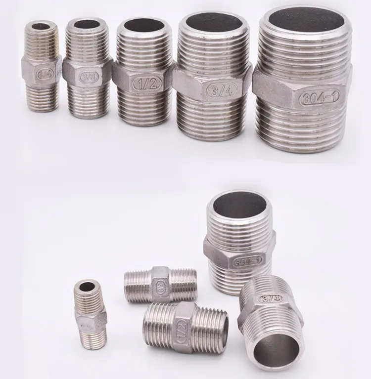 1/8" 1/4" 3/8" 1/2" 3/4" 1" 1-1/4" 1-1/2" BSP Male to Male Thread Hex Nipple Threaded Reducer Pipe Fitting Stainless Steel 304
1/8" 1/4" 3/8" 1/2" 3/4" 1" 1-1/4" 1-1/2" BSP Male to Male Thread Hex Nipple Threaded Reducer Pipe Fitting Stainless Steel 304