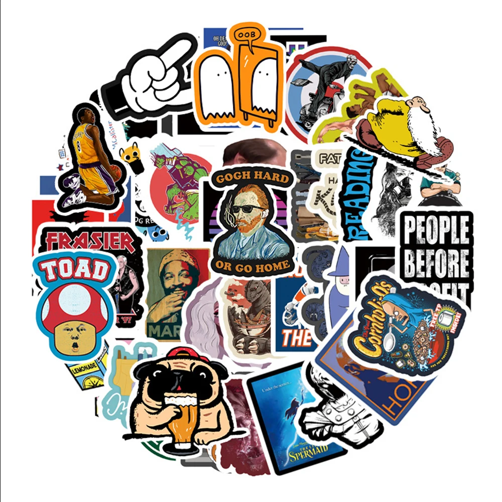 50pcs Funny Humor Black Graffiti Stickers for Notebook Libretas Laptop Bike Motorcycle Computer Helmet Car Waterproof Sticker
50pcs Funny Humor Black Graffiti Stickers for Notebook Libretas Laptop Bike Motorcycle Computer Helmet Car Waterproof Sticker