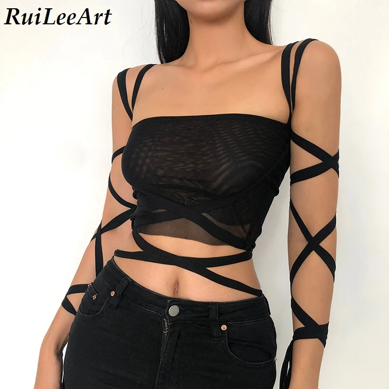 Black Sexy Bandage Harajuku See-through Mesh Midriff Halter Crop Tops Women Club Party Chic Wrap Cropped Top Slim Streetwear Tee
Black Sexy Bandage Harajuku See-through Mesh Midriff Halter Crop Tops Women Club Party Chic Wrap Cropped Top Slim Streetwear Tee