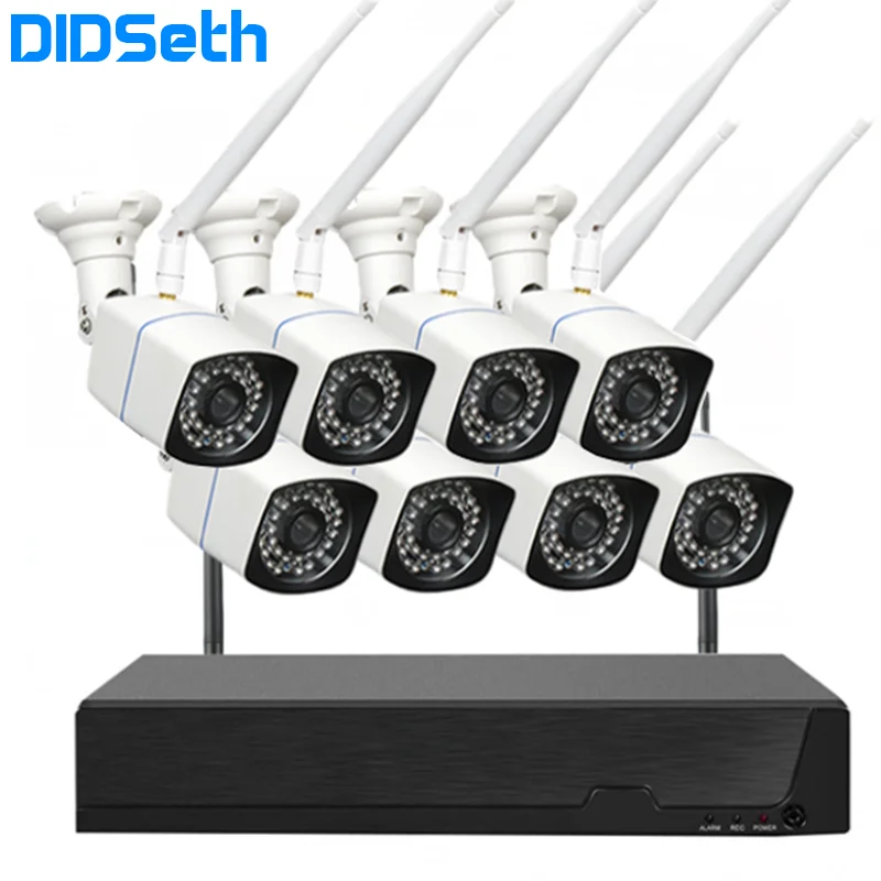 

DIDSeth 8CH 2MP Wireless NVR Kit CCTV System 8PCS 1080P Outdoor AI Camera IR Cut Wifi IP CamSecurity Video Surveillance Kit
