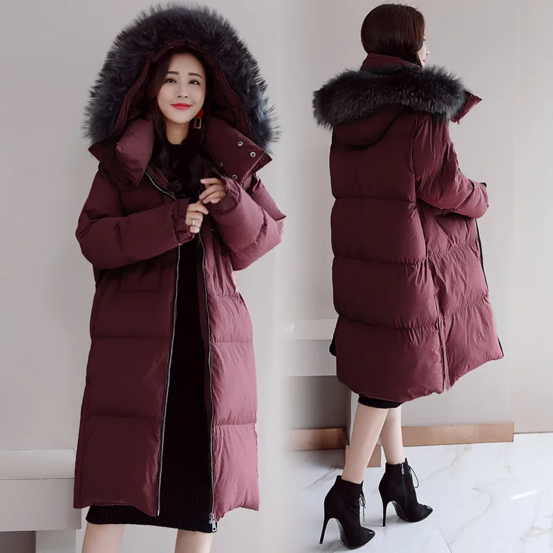 Cotton Coat Women's Mid-length 2018 Winter New Style Korean-style Fashion Hooded Large Fur Collar Thick Warm Versatile Coat Fash 
Cotton Coat Women's Mid-length 2018 Winter New Style Korean-style Fashion Hooded Large Fur Collar Thick Warm Versatile Coat Fash