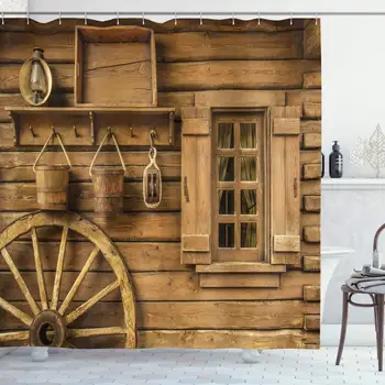 Western Decor Collection, Ancient Wagon Wheel Rustic Wooden Vintage Lantern Window and Buckets Picture, Polyester Fabric
Western Decor Collection, Ancient Wagon Wheel Rustic Wooden Vintage Lantern Window and Buckets Picture, Polyester Fabric