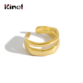 Kinel 925 Sterling Silver Open Ring Normcore INS Irregular Line Double Layer Ring Femme Punk Ring Accessories Gift
Kinel 925 Sterling Silver Open Ring Normcore INS Irregular Line Double Layer Ring Femme Punk Ring Accessories Gift