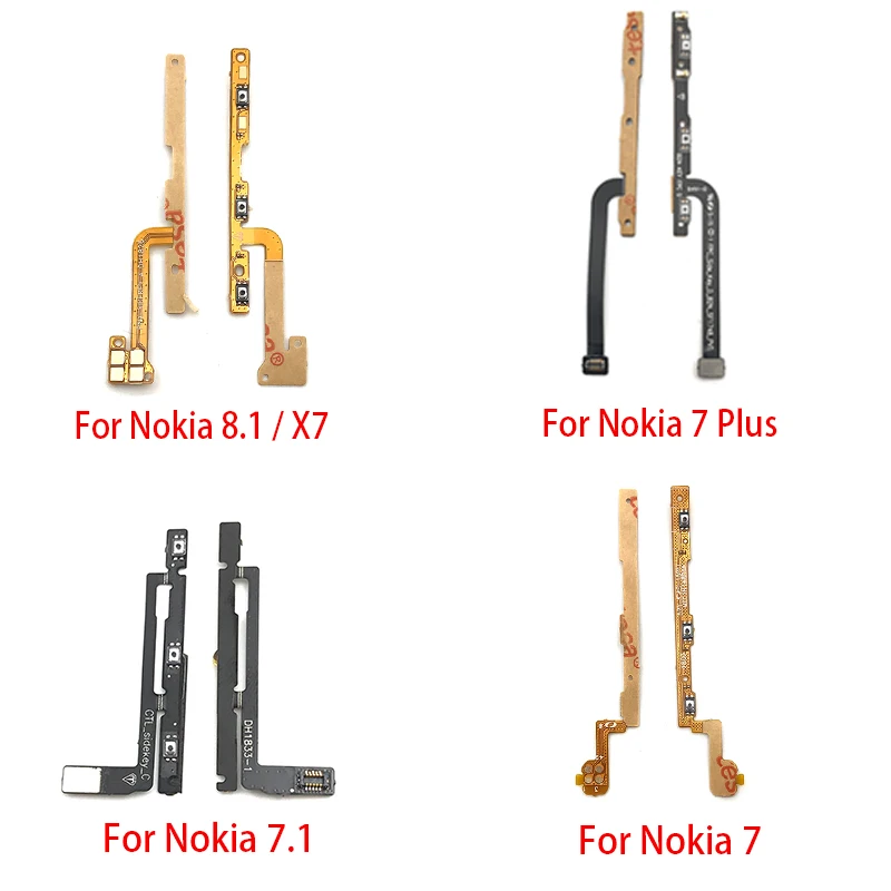 5Pcs/Lot Power On Off Volume Side Button Key Flex Cable For Nokia 2 3 5 6 7 8 2.1 3.1 5.1 6.1 Plus 7.1 8.1 Replacement Parts | Мобильные