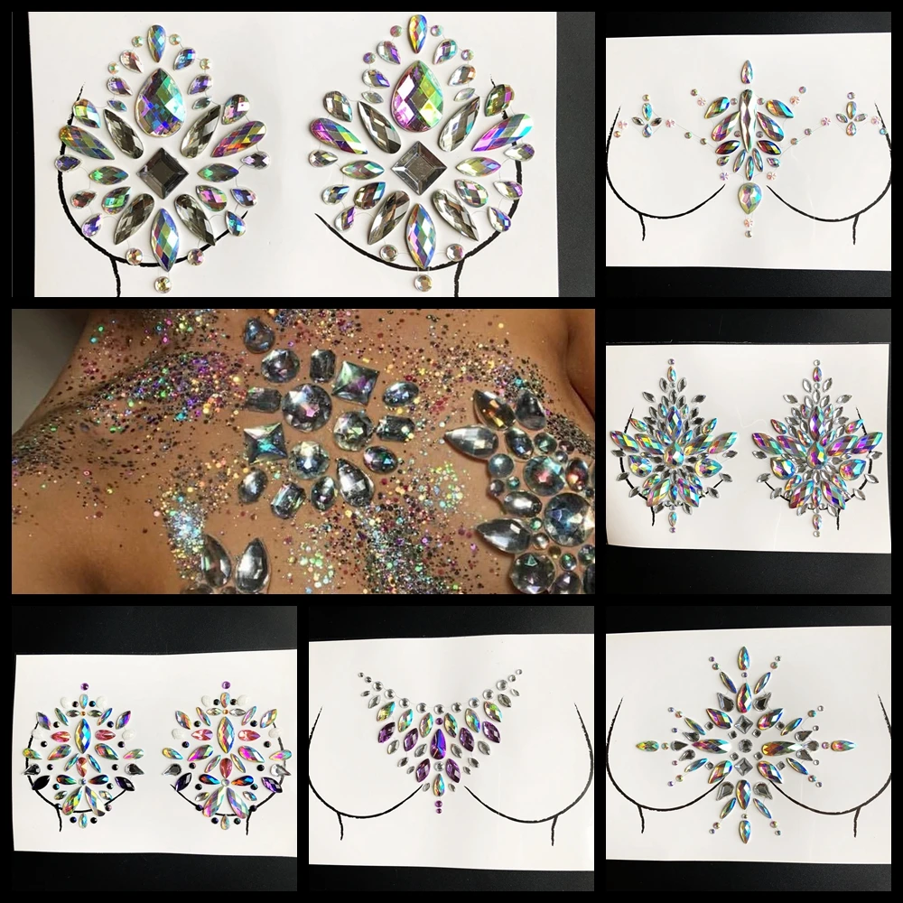 Glitter Temporary Gem Breast Sticker Wedding Jewelry Nipple Sticker DIY Tribal Style Sharp Crystal Breast Makeup Tool For Queeen
Glitter Temporary Gem Breast Sticker Wedding Jewelry Nipple Sticker DIY Tribal Style Sharp Crystal Breast Makeup Tool For Queeen
