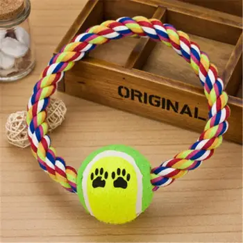 

Dogs Chew Toys Teeth Cleaning Ball Outdoor Traning Fun Playing Rope Ball Toy For Dog Cat Multifunction Pet Molar Bite Toy