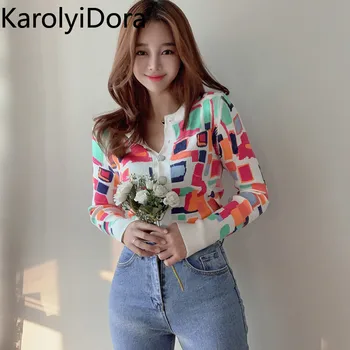 2020 Spring New Korean Temperament Slim Knit Fashion Painted Bottoming Sweater Small Cardigan Top
2020 Spring New Korean Temperament Slim Knit Fashion Painted Bottoming Sweater Small Cardigan Top