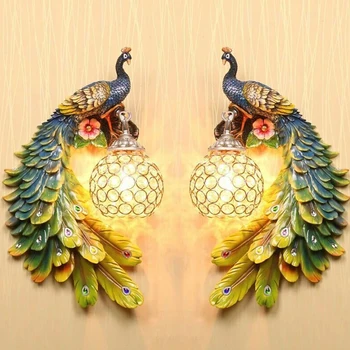 Nordic Luxury Crystal Wall Lamp Bohemia Peacock Retro Wall Light Bedside Lamp Bar Decoration Giving LED Blubs Mirror Light Resin
Nordic Luxury Crystal Wall Lamp Bohemia Peacock Retro Wall Light Bedside Lamp Bar Decoration Giving LED Blubs Mirror Light Resin