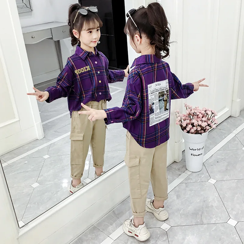 Childrenswear 2020 Spring And Autumn New Style Girls Korean-style Western Style Applique Shirt Set Middle And Large Children Two
Childrenswear 2020 Spring And Autumn New Style Girls Korean-style Western Style Applique Shirt Set Middle And Large Children Two
